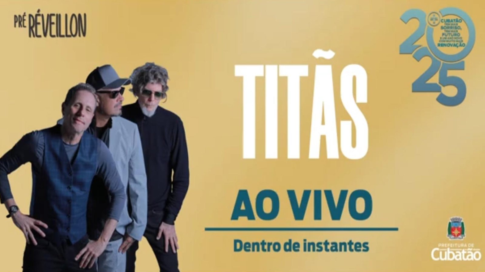 Pré Réveillon Cubatão 2025 – Show com o grupo Titãs, ao Vivo direto do Pier do Casqueiro